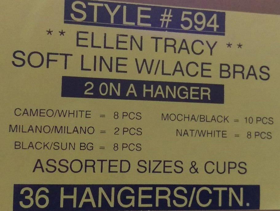 Ellen Tracy Soft Line W/Lace Bras Style 594 – Atlantic Wholesale