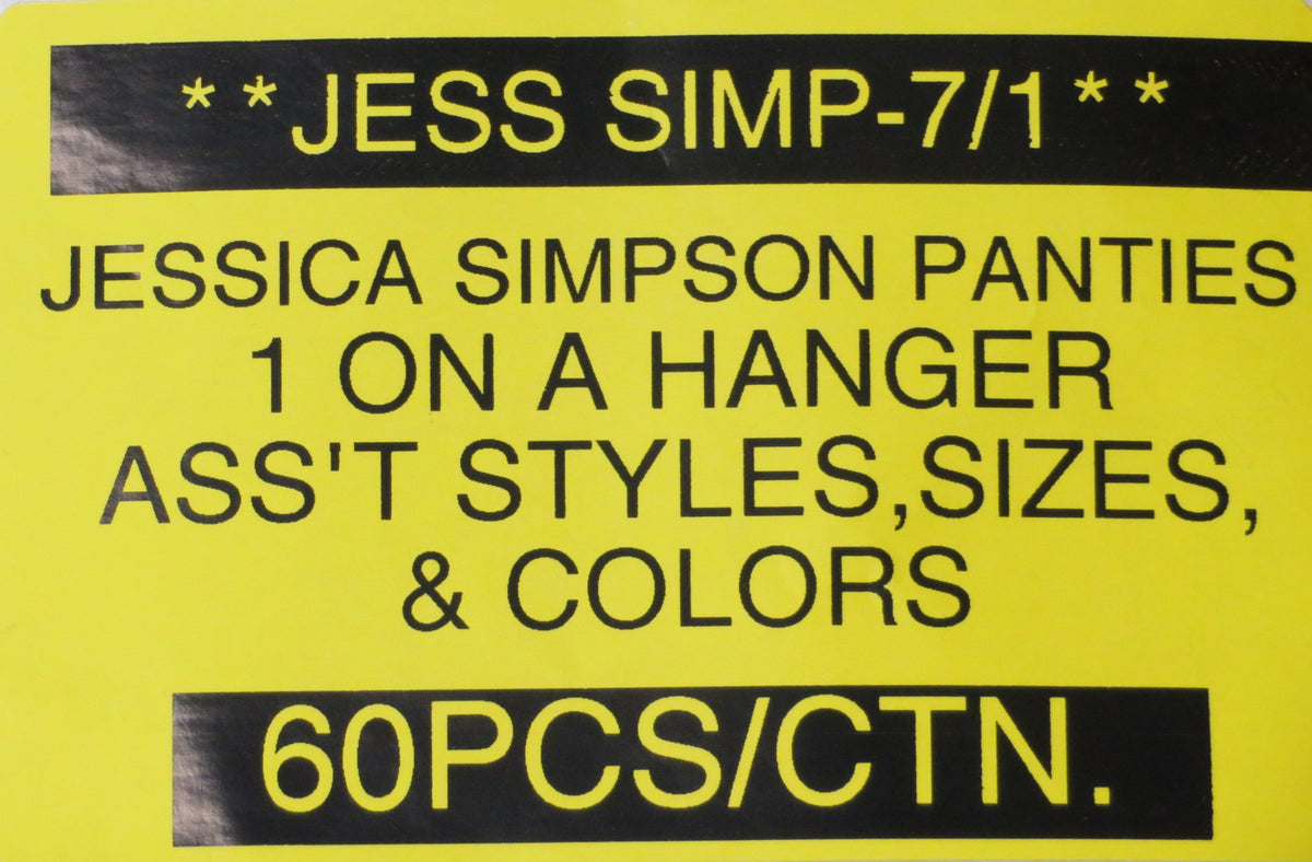 JESSICA SIMPSON PANTIES 1 ON A HANGER Style JESS SIMP-7/1 – Atlantic  Wholesale