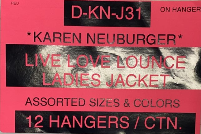 KAREN NEUBURGER LIVE LOVE LOUNGE LADIES JACKET STYLE D KN J31