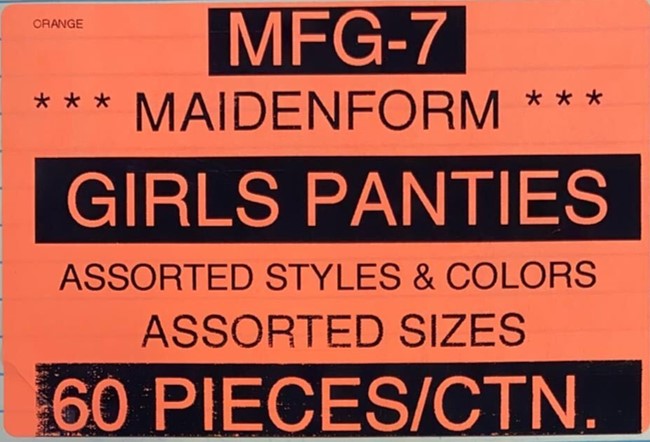 MAIDENFORM GIRLS PANTIES STYLE MFG-7 – Atlantic Wholesale