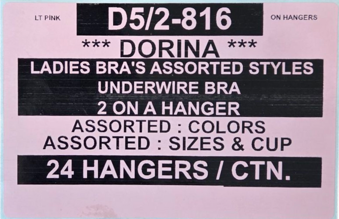 DORINA LADIES UNDERWIRE BRAS STYLE D5/2-816