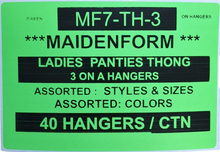 MAIDENFORM LADIES THONG 3 ON A HANGER STYLE MF7-TH-3