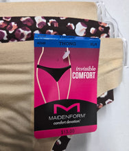 MAIDENFORM WOMENS INVISIBLE COMFORT NO SHOW MICROFIBER THONGS STYLE DMLCTG-3