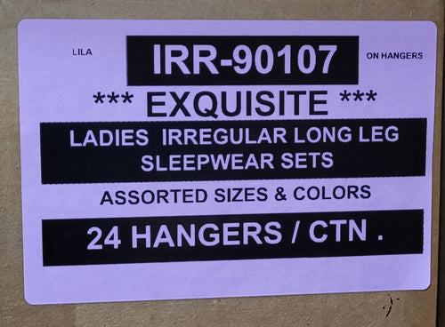 EXQUISITE LADIES IRREGULAR LONG LEG SLEEPWEAR SETS STYLE IRR-90107