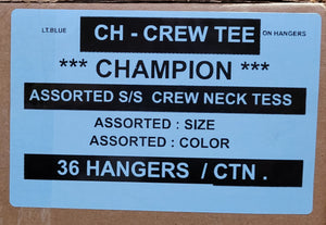 CHAMPION ASSORTED S/S CREW NECK TEES STYLE CH-CREW TEE