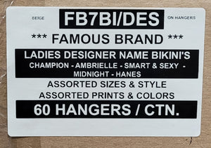 FAMOUS BRAND LADIES DESIGNER NAME BIKINIS STYLE FB7BI/DES