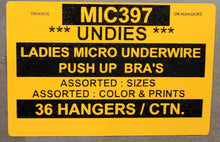 UNDIES LADIES MICRO UNDERWIRE PUSH UP BRAS STYLE MIC397