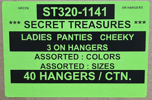 SECRET TREASURES LADIES PANTIES CHEEKY STYLE ST320-1141