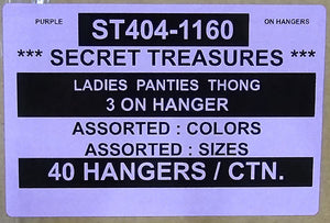 SECRET TREASURES LADIES PANTIES THONG STYLE ST404-1160