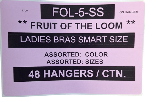 FRUIT OF THE LOOM LADIES BRAS SMART SIZE STYLE FOL-5-SS