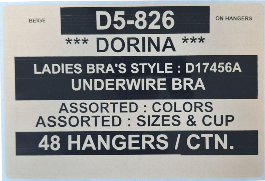 DORINA LADIES UNDERWIRE BRAS STYLE D5-826
