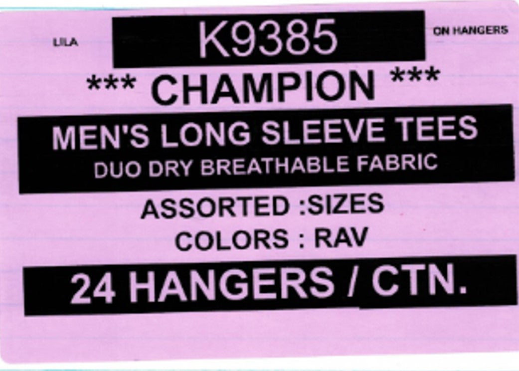 C9 by CHAMPION Men's Long Sleeve Tees duo dry breathable fabric Style K9385