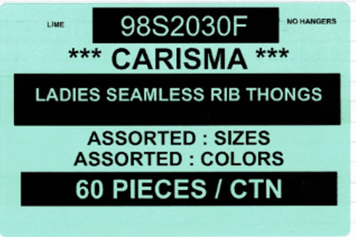 CARISMA LADIES SEAMLESS RIB THONGS STYLE 98S2030F