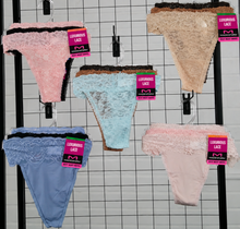 MAIDENFORM WOMEN'S LUXURIOUS LACE THONGS STYLE DMESLT-3