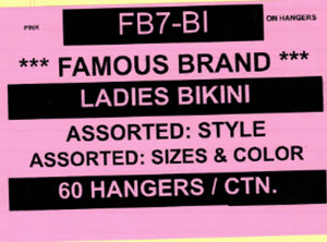 FAMOUS BRAND LADIES BIKINI STYLE FB7-BI