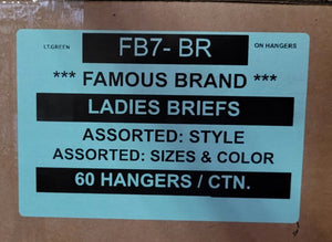 FAMOUS BRAND LADIES BRIEFS STYLE FB7-BR