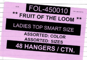FRUIT OF THE LOOM LADIES TOP SMART SIZE STYLE FOL-450010
