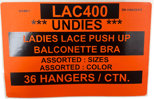 UNDIES LADIES LACE PUSH UP BALCONETTE BRA STYLE LAC400