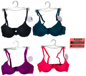 UNDIES LADIES MICRO T-SHIRT BRAS W/LACE STYLE MCR110