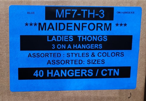 MAIDENFORM LADIES THONG 3 ON A HANGER STYLE MF7-TH-3
