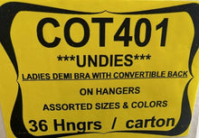 UNDIES LADIES DEMI BRA WITH CONVERTIBLE BACK STYLE COT401