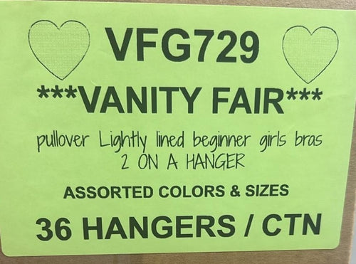 VANITY FAIR PULLOVER LIGHTLY LINED BEGINNER GIRLS BRAS STYLE VFG729