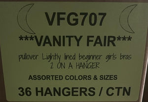 VANITY FAIR PULLOVER LIGHTLY LINED BEGINNER GIRLS BRAS STYLE VFG707