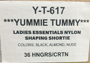 YUMMIE TUMMY LADIES ESSENTIALS NYLON SHAPING SHORTIE STYLE Y-T-617