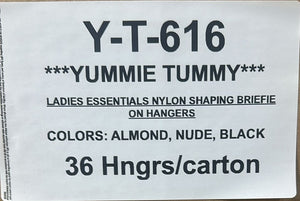 YUMMIE TUMMY LADIES ESSENTIALS NYLON SHAPING BRIEFIE STYLE Y-T-616