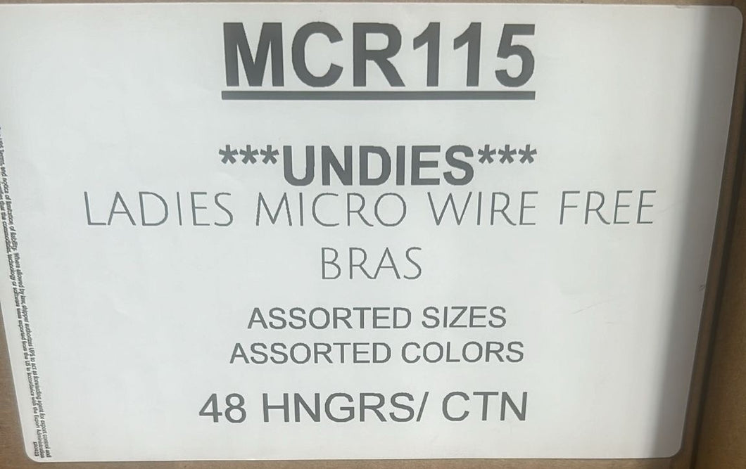 UNDIES LADIES MICRO WIRE FREE BRA STYLE MCR115