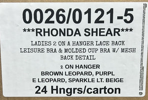 RHONDA SHEAR LADIES LACE BACK LEISURE BRA & MOLDED CUP BRA W/ MESH BACK DETAIL STYLE 0026/0121-5