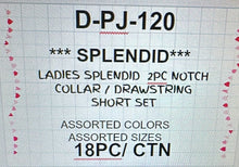 SPLENDID LADIES 2 PC NOTCH COLLAR / DRAWSTRING SHORT SET STYLE D-PJ-120