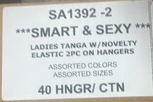 SMART & SEXY LADIES TANGA W/NOVELTY ELASTIC 2PC STYLE SA1392-2