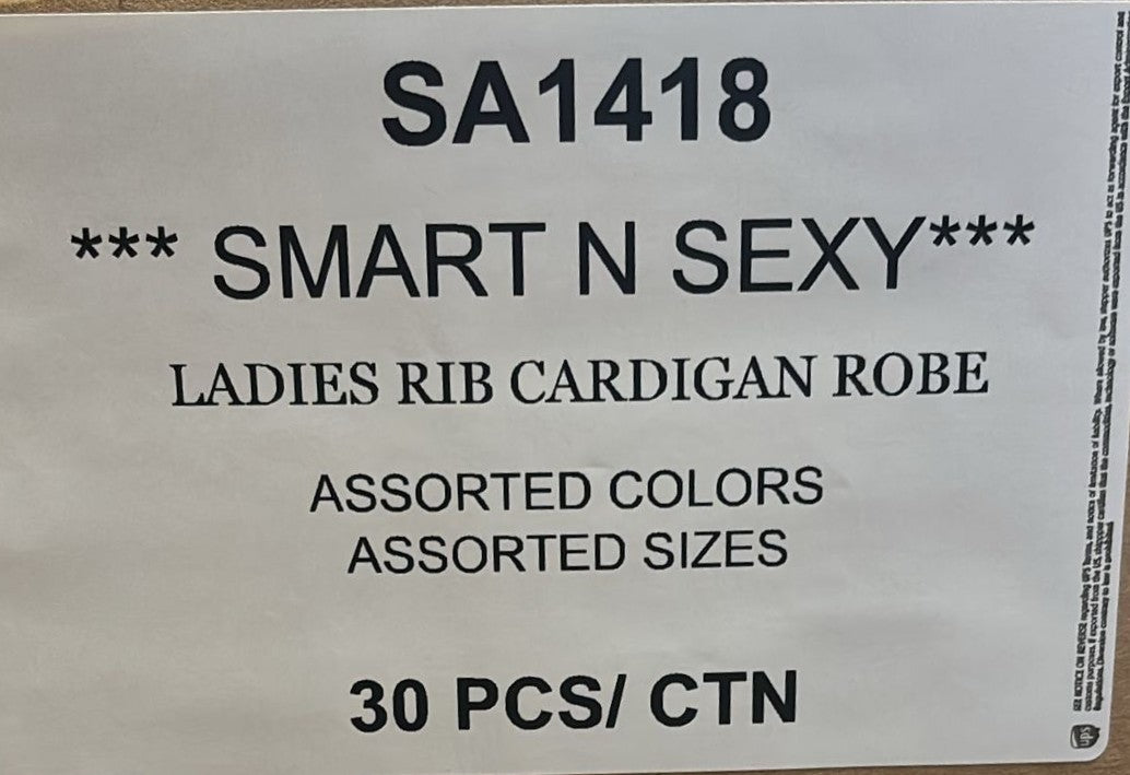 SMART N SEXY LADIES RIB CARDIGAN ROBE STYLE SA1418