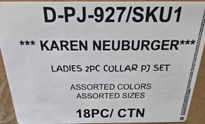 KAREN NEUBURGER LADIES 2PC COLLAR PJ SET STYLE D-PJ-927