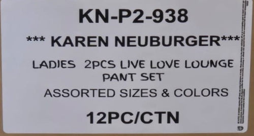 KAREN NEUBURGER LADIES 2PCS LIVE LOVE LOUNCE PANT SET STYLE KN-P2-938