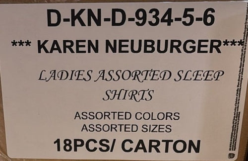 KAREN NEUBURGER LADIES ASSORTED SLEEP SHIRTS STYLE D-KN-D-934-5-6