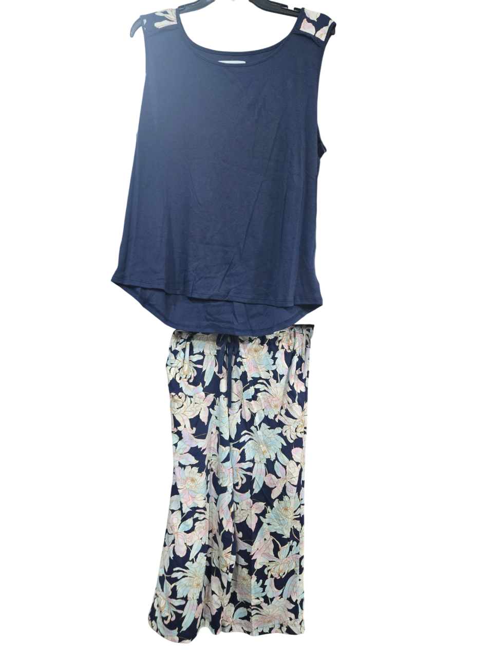 KAREN NEUBURGER WOMENS TANK AND CAPRIS PJ 2PC SET STYLE RFO671M