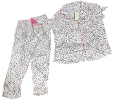 KAREN NEUBURGER WOMENS SHORT SLEEVE COLLAR TOP & PANTS 2PC PJ SET STYLE RLK0151