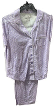 KAREN NEUBURGER WOMENS SHORT SLEEVE COLLAR TOP & PANTS 2PC PJ SET STYLE RLK0151