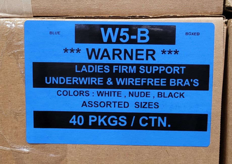 WARNER LADIES FIRM SUPPORT UNDERWIRE & WIREFREE BRAS STYLE W5-B