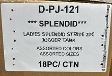 SPLENDID LADIES STRIPE 2PC JOGGER TANK STYLE D-PJ-121