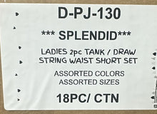 SPLENDID LADIES 2 PC TANK / DRAW STRING WAIST SHORT SET STYLE D-PJ-130