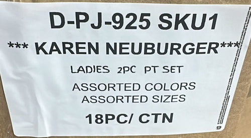 KAREN NEUBURGER LADIES 2PC PT SET STYLE D-PJ-925