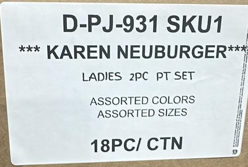 KAREN NEUBURGER LADIES 2PC PT SET STYLE D-PJ-931