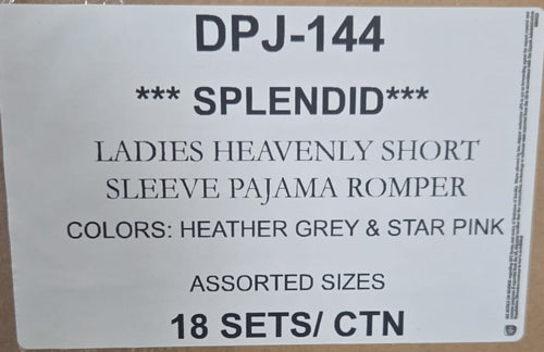 SPLENDID LADIES HEAVENLY SHORT SLEEVE PAJAMA ROMPER STYLE D-PJ-144