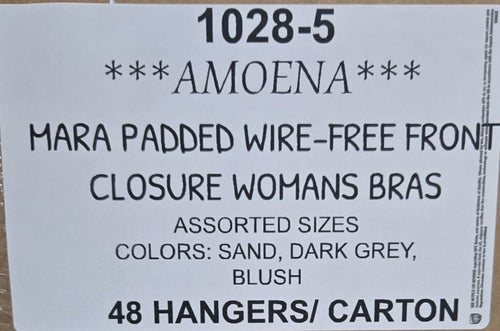 AMOENA MARA PADDED WIRE-FREE FRONT CLOSURE WOMANS BRAS STYLE 1028-5