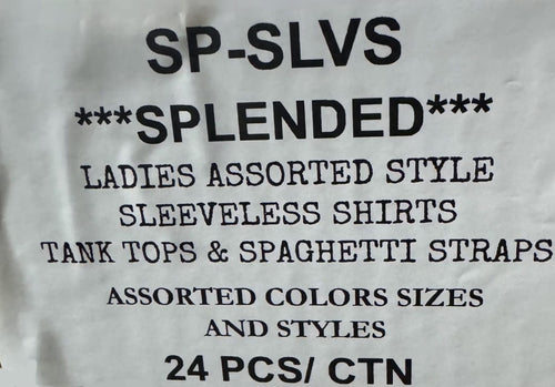 SPLENDID LADIES SLEEVELESS SHIRTS TANK TOPS & SPAGHETTI STRAPS STYLE SP-SLVS