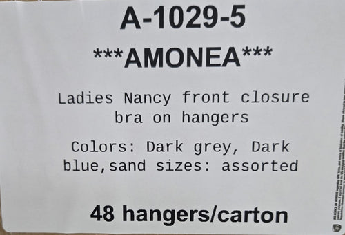 AMOENA LADIES NANCY FRONT CLOSURE BRA STYLE A-1029-5