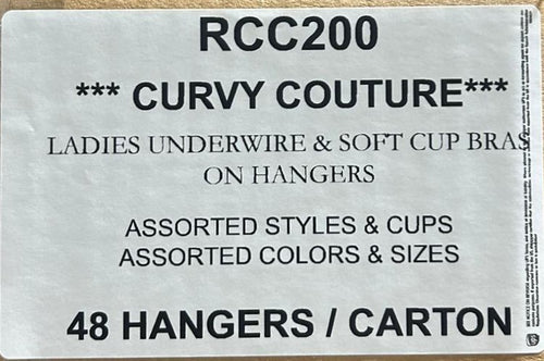 CURVY COUTURE LADIES UNDERWIRE & SOFT CUP BRAS STYLE RCC200